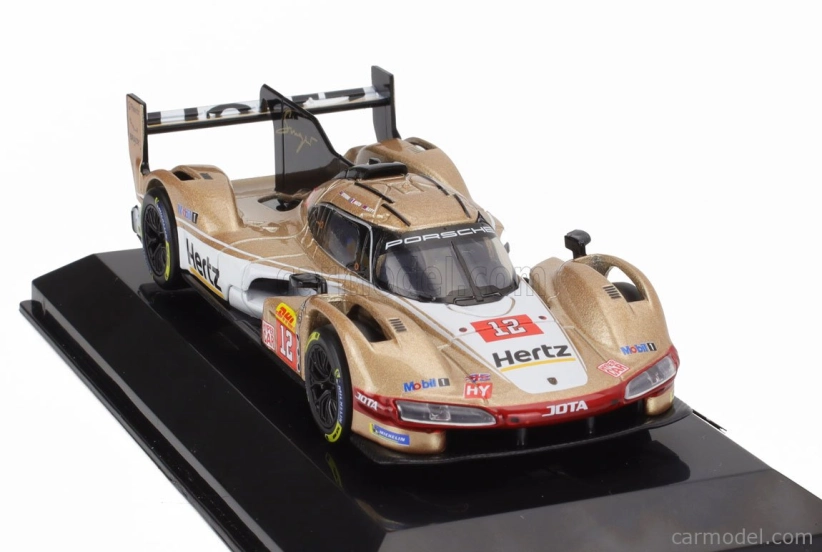 Bburago Porsche 963 9rd 4.6l Turbo V8 Team Hertz Jota N 12 24h Le Mans 2024 Will Stevens - Norman Nato - Callum Ilott 1:43 Bílé Zlato