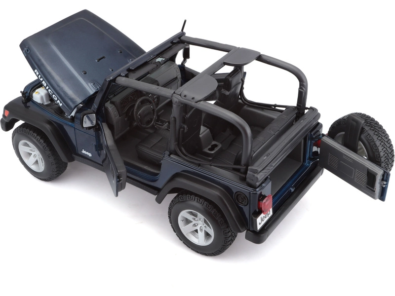 Maisto Jeep Wrangler Rubicon 1:18 modrá metalíza
