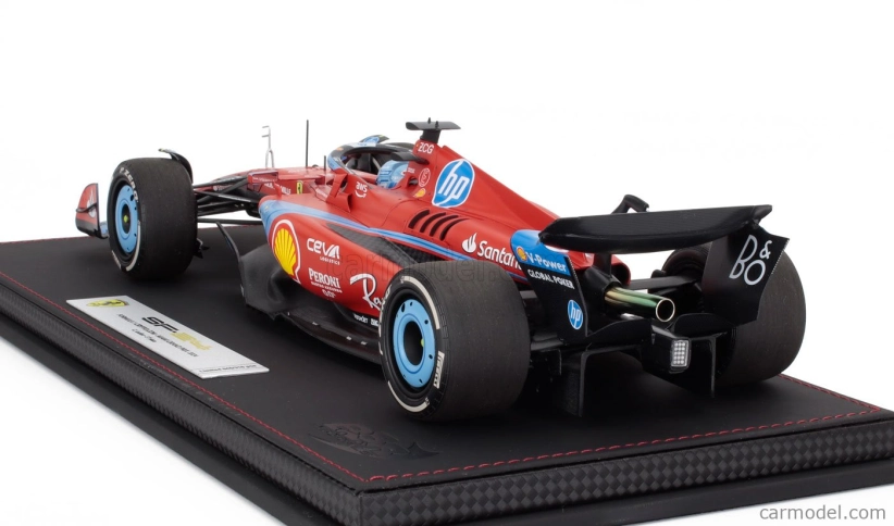 Bbr-models Ferrari F1 Sf-24 Team Scuderia Ferrari N 16 3rd Miami Gp 2024 Charles Leclerc - Con Vetrina - With Showcase 1:18 Červená Světle Modrá