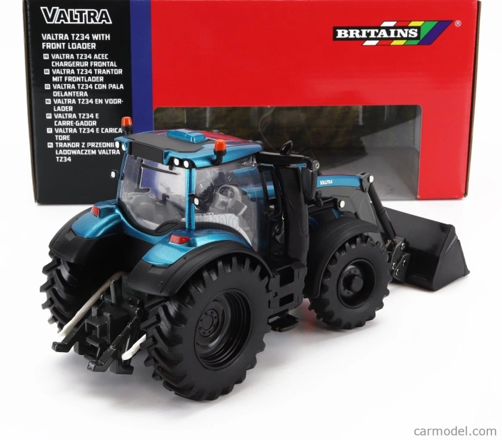 Britains Valtra T234 Traktor s čelným nakladačom 2020 1:32 Modrá čierna