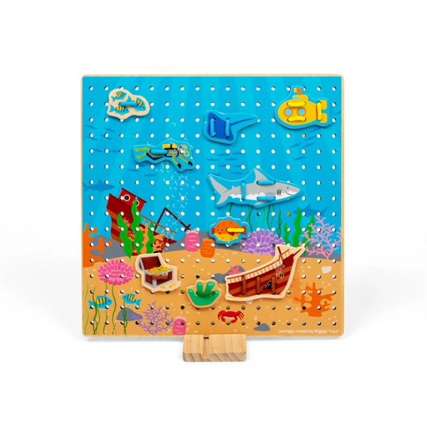 Bigjigs Toys Provlékací deska moře