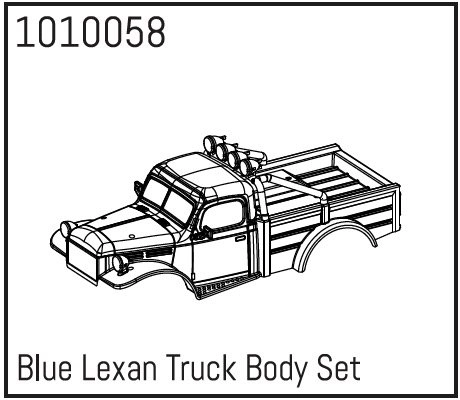 HBP240147 - (1010058) Blue Lexan Power Wagon Body Set