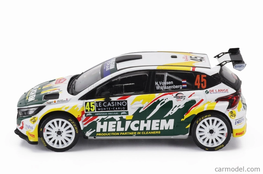 Ixo-models Hyundai I20 N Rally2 N 45 Rally Montecarlo 2024 Henk Vossen - Willem Vissenberg 1:43 Biela Zelená Žltá