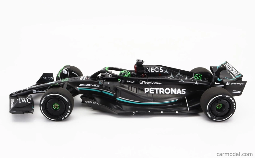 Minichamps Mercedes gp F1 W14 Team Mercedes-amg Petronas Formula One N 63 Season 2023 George Russell 1:18 Matt Black