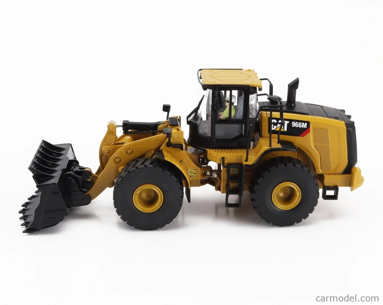 Dm-models Caterpillar Cat966m Ruspa Gommata - škrabací traktor - kolesový nakladač 1:50 žltá čierna