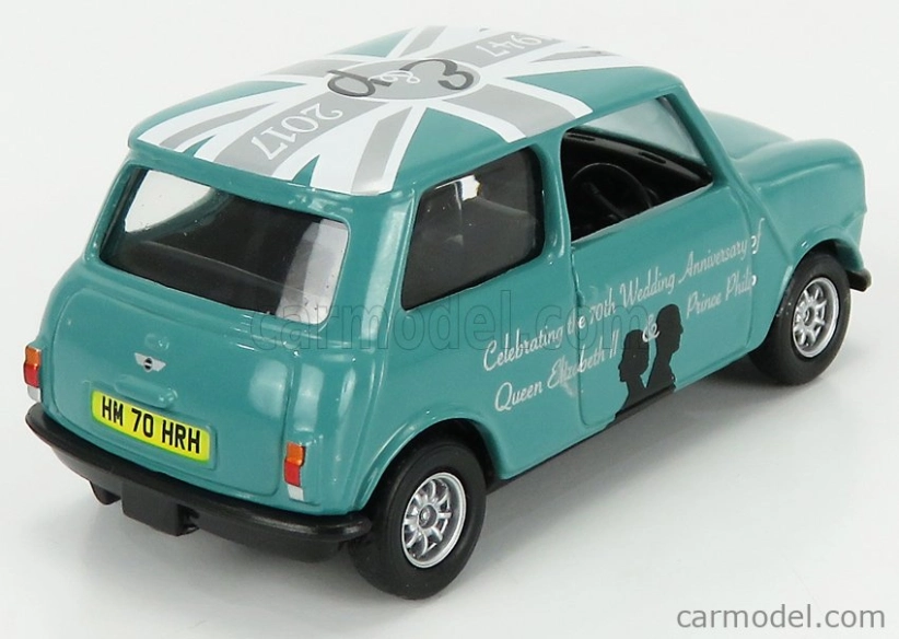 Corgi Mini Cooper 1961 - Celebrating The 70th Wedding Anniversary Of Queen Elizabeth Ii & Prince Philip 1:36 Zelená