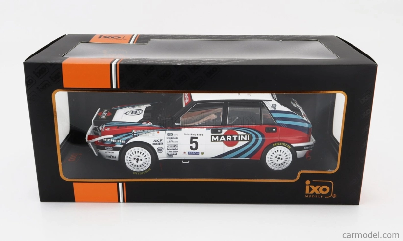 Ixo-models Lancia Delta Integrale 16v Martini (night Version) N 5 2nd Rally Safari 1990 Juha Kankkunen - Juha Piironen 1:18 Bílá Modrá Červená