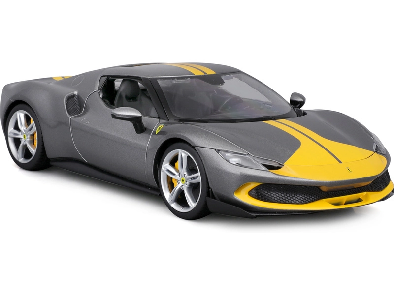 Bburago Ferrari 296 Gtb Assetto Fiorano 2022 1:18 Šedá Žlutá