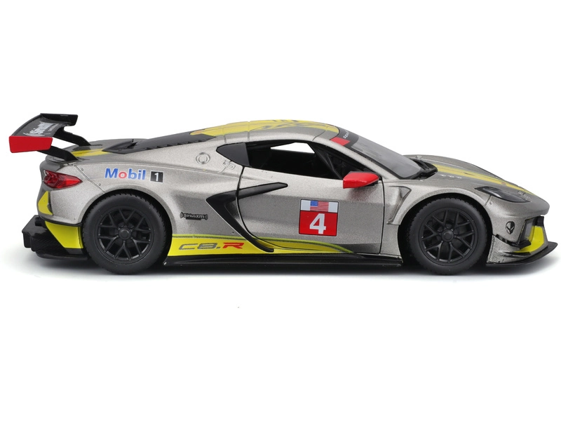 Bburago Chevrolet C8.r 6.2l V8 Team Corvette Racing N 4 Racing 2021 1:24 Šedá Žlutá