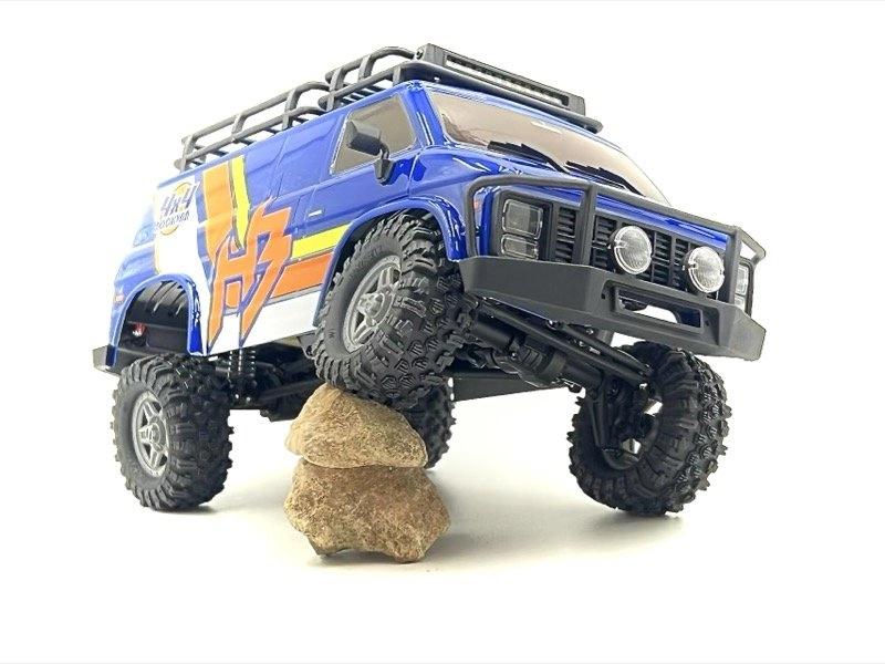 Mini Crawler Hobby Plus / Absima CR-18P EVO-V2 Rock Van 1:18 RTR - modrý
