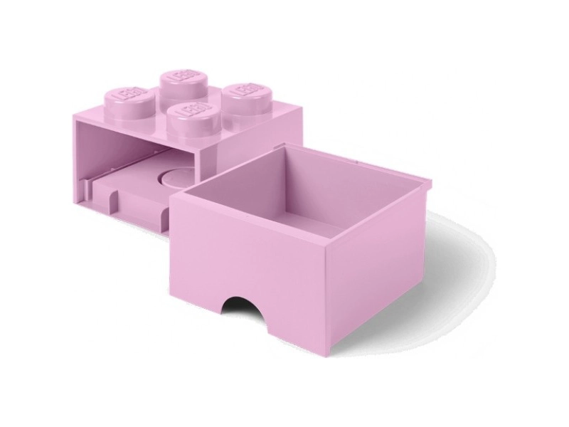 LEGO úložný box s šuplíkem 250x250x180mm - tmavě šedý