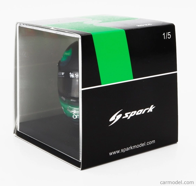 Spark-model Bell helmet Casco Helmet F1 Valtteri Bottas Team Stake Kick Sauber N 77 Season 2024 1:5 Zelená Černá