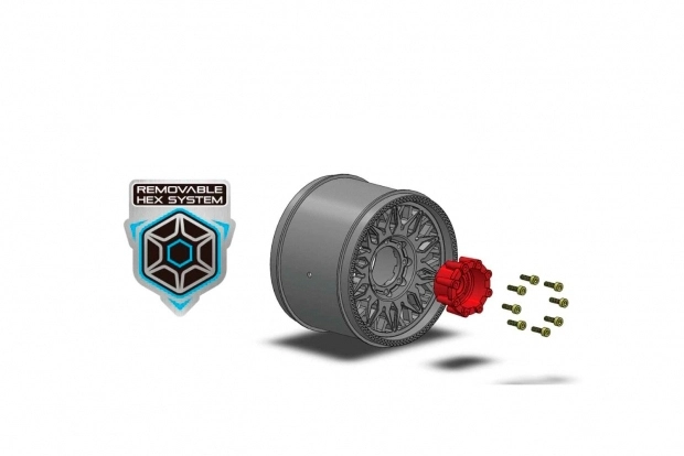 B-UPHILL SOFT 1/8, 0 a 1/2 offset 17mm odnímatelný hex, Černé disky, 2 ks