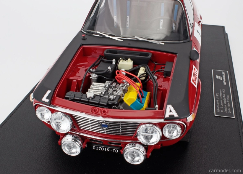 Topmarques Lancia Fulvia Hf 1600 Coupe (night Version) N 1 Winner Rally Du Maroc 1972 Simo Lampinen - Solve Andreasson 1:12 Červená Černá