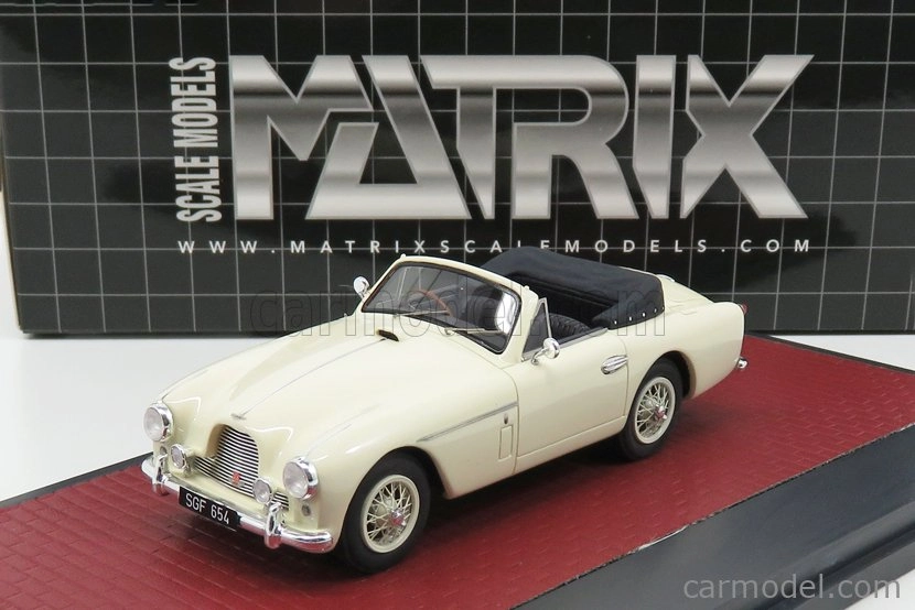 Matrix scale models Aston martin Db2/4 Mkii Dhc By Tickford Cabriolet Open 1955 1:43 Bílá