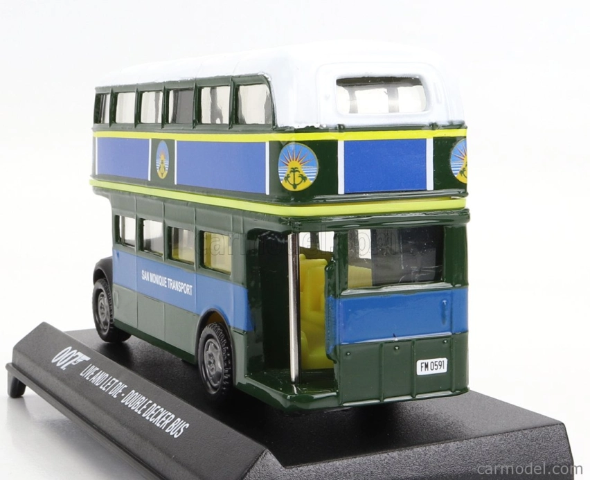 Motor-max Decker Diorama - Autobus 1960 - 007 James Bond - Live And Let Die - Vivi E Lascia Morire 1:36 Modrozelená