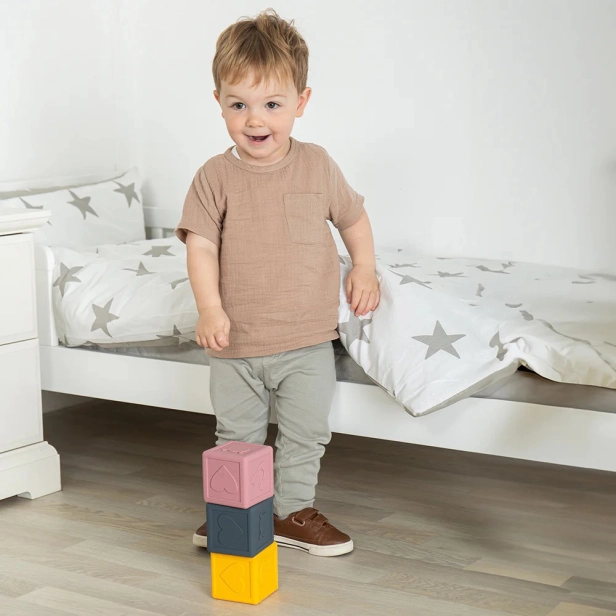 Bigjigs Toys Silikonové senzorické kostky