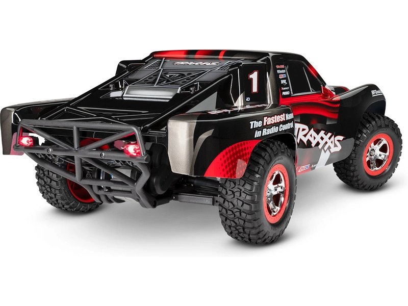 RC auto Traxxas Slash 1:10 RTR s LED osvětlením, červeno-modrá