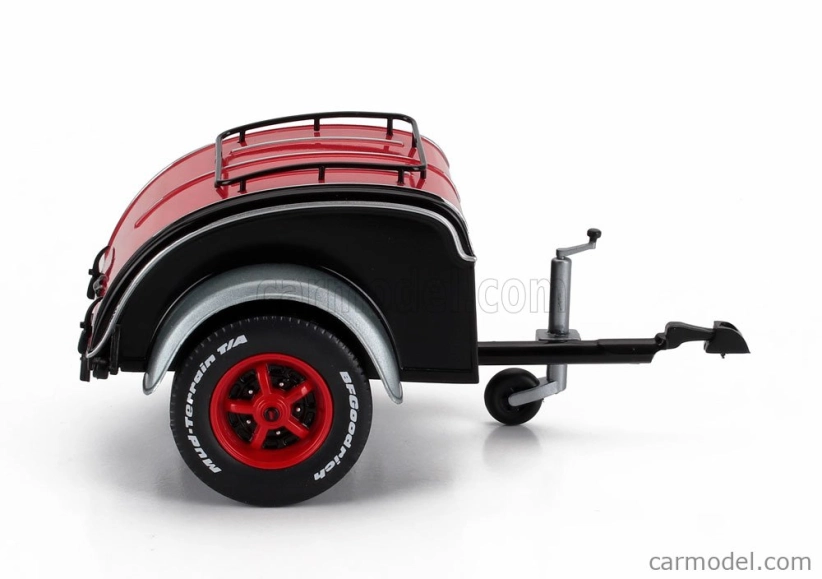 Solido Volkswagen T1 Van Kool Combi Sport With Trailer 1950 1:18 Černá Stříbrná Červená
