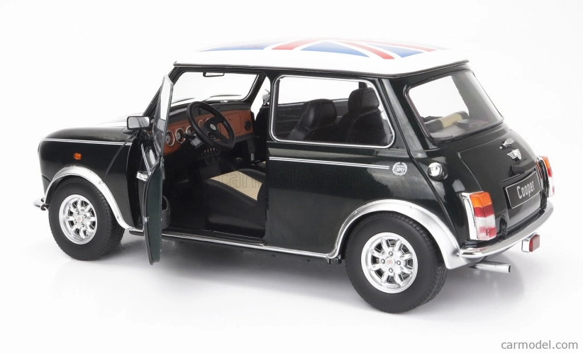 Mini Cooper Lhd 1992 s Union Jack 1:12 zelená biela