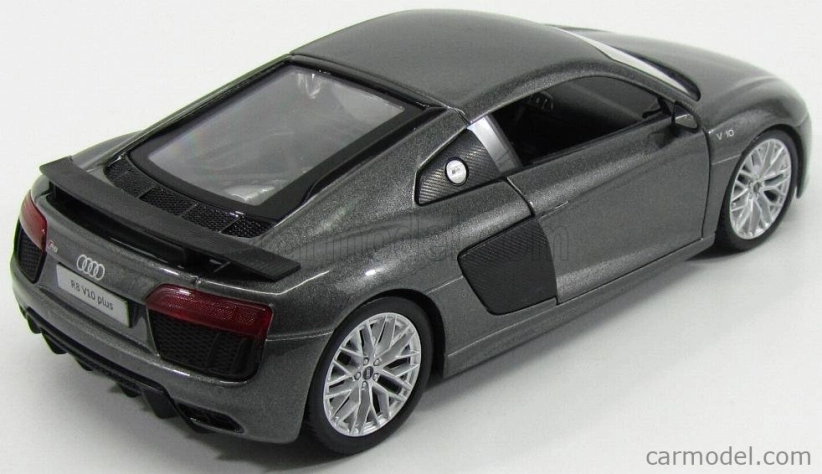 Maisto Audi R8 V10 Plus Coupe 2015 1:24 sivý metamfetamínový uhlík