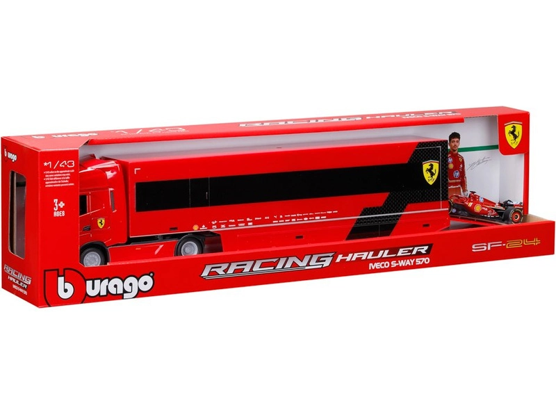 Bburago Ferrari SF-24 (2024) 1:43 #16 Leclerc, ťahač