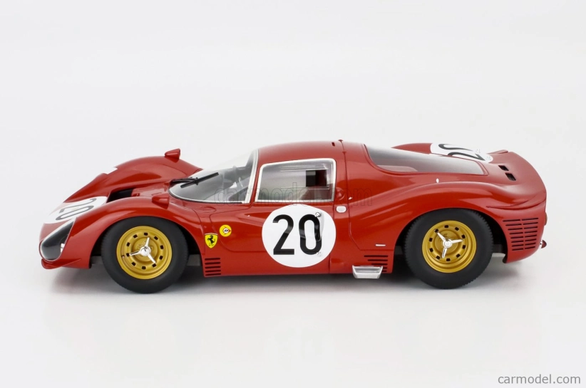 Mitica-r Ferrari 330 P3 4.0l V12 Coupe Ch.0848 Team Ferrari Sefac N 20 24h Le Mans 1966 Ludovico Scarfiotti - Mike Parkes 1:18 Red