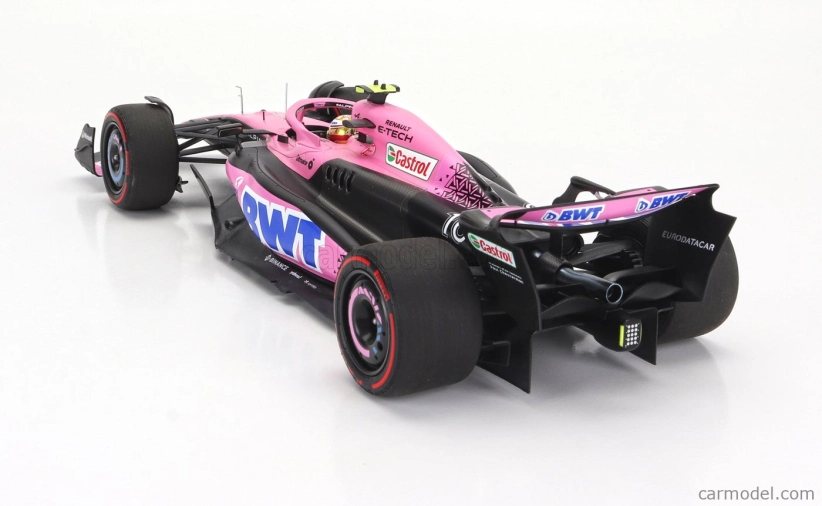 Minichamps Renault F1 A523 Team Bwt Alpine N 10 9th Bahrain Gp With Pit Board 2023 Pierre Gasly 1:18 Pink Black Blue