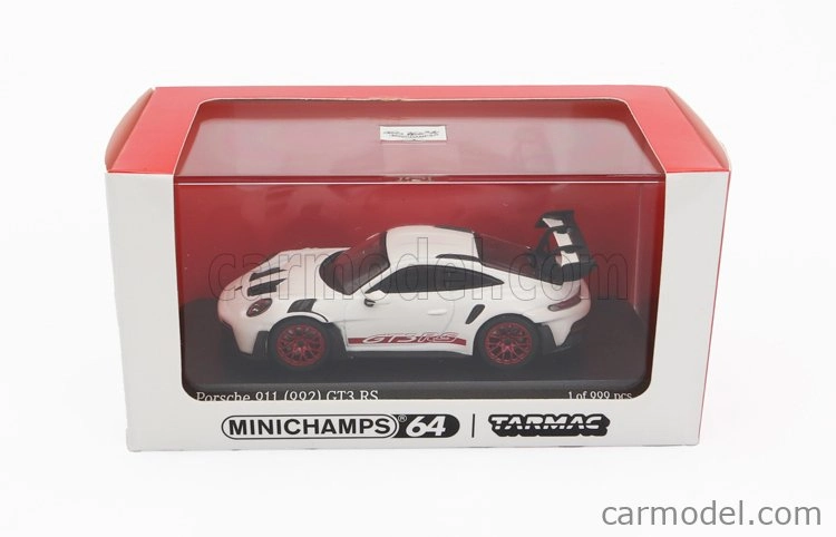 Minichamps Porsche 911 992 Gt3 Rs Coupe 2022 1:64 bielo-červená