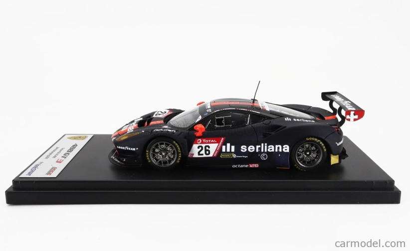 Looksmart Ferrari 488 Gt3 Evo 3.9l Turbo V8 Team Octane 126 Ag N 26 24h Nurburgring 2021 Bjorn Grossmann - Simon Trummer - Jonathan Hirschi - Luca Ludwig 1:43 Matná Modrá Oranžová
