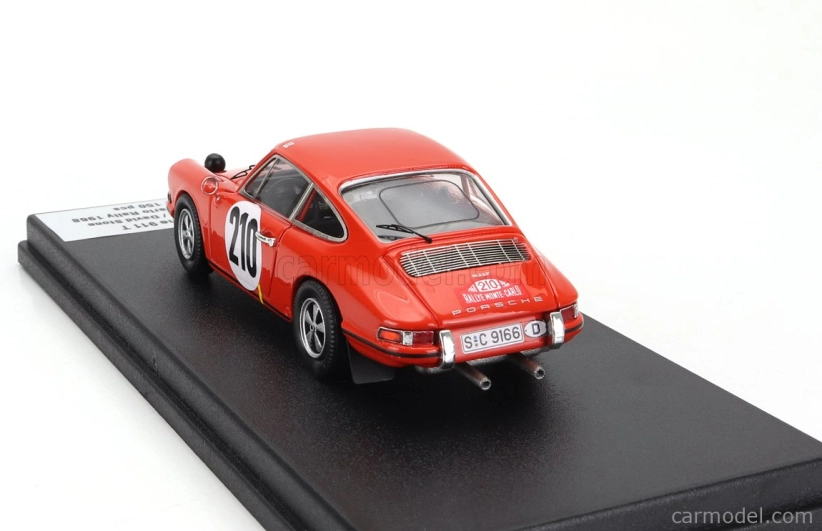 Trofeu Porsche 911t Coupe (night Version) N 210 Winner Rally Montecarlo 1968 Vic Elford - David Stone 1:43 Orange