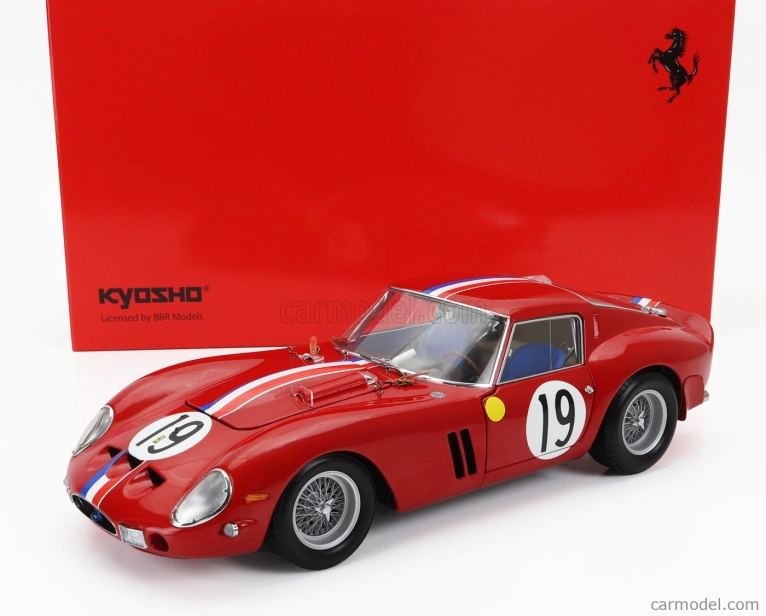 Kyosho Ferrari 250 Gto 3.0l V12 Coupe Team Pierre Noblet N 19 1:18, červená