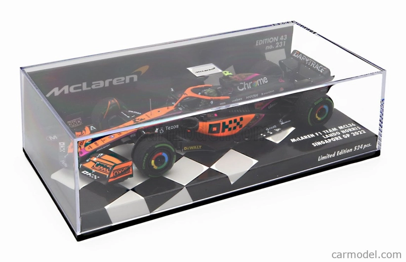 Minichamps Mclaren F1 Mcl36 Team Mclaren N 3 Singapore Gp 2022 Daniel Ricciardo 1:43 Oranžová svetlo modrá