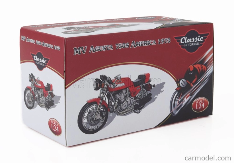 Edicola Mv agusta 750s America 1973 1:24 Červená Černá