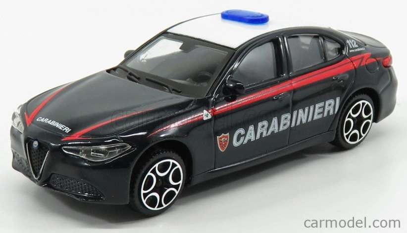 Bburago Alfa Romeo Giulia Carabinieri 2015 1:43 modrá biela