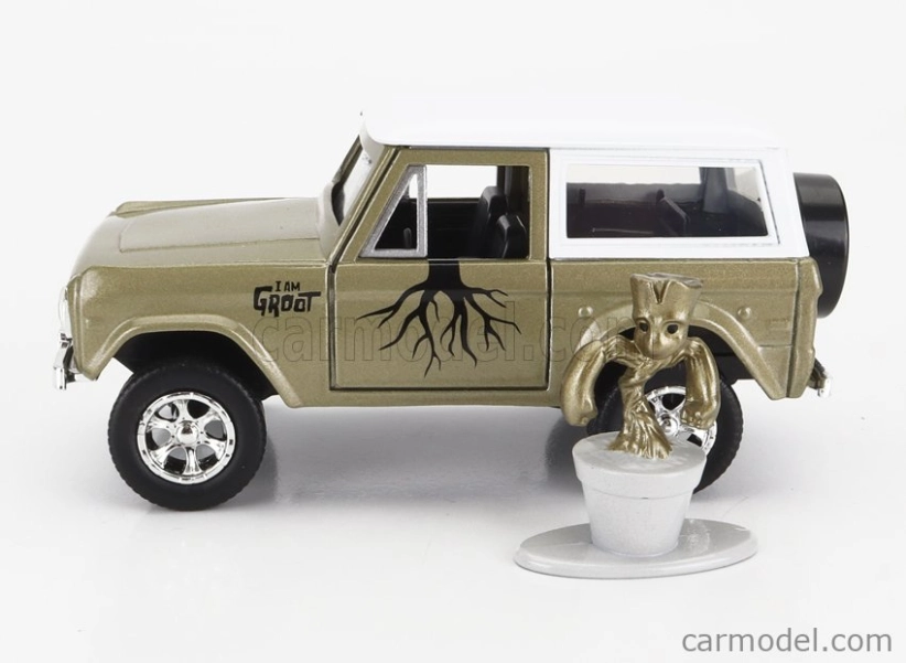 Jada Ford usa Bronco s figúrkou Groot Marvel Guardians Of The Galaxy 1973 1:32 Green White
