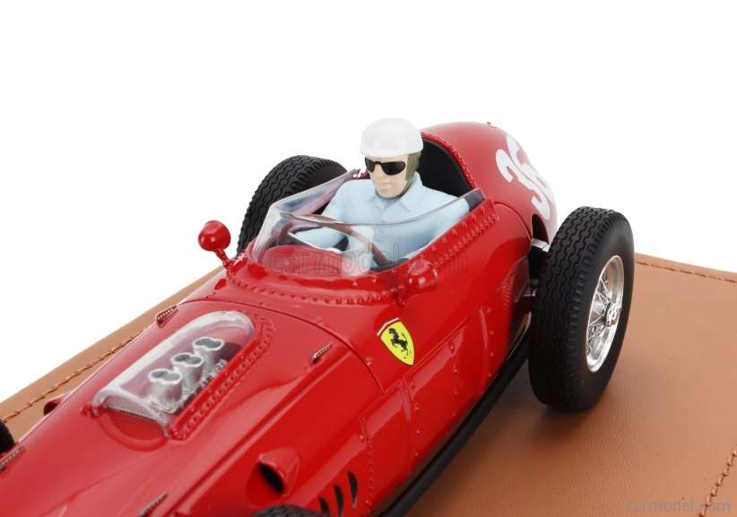 Tecnomodel Ferrari F1  Dino 246/256 Team Scuderia Ferrari N 36 Monaco Gp (with Pilot Figure) 1960 Philip Hill 1:18 Red