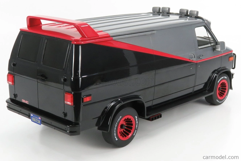 Greenlight GMC Vandura A-team Van - 1983 1:12 Šedá Černá
