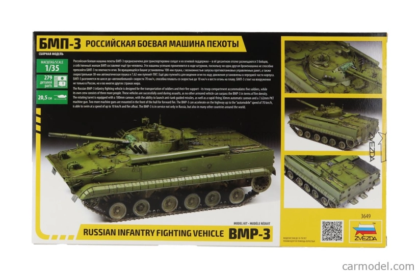 Zvezda Tank Bmp-3 Ruské bojové vozidlo pechoty Vojenské 1:35 /