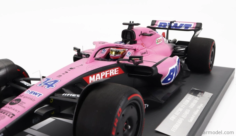 Minichamps Renault F1 A522 Team Alpine Bwt N 14 Bahrain Gp 2022 Fernando Alonso 1:18 Pink