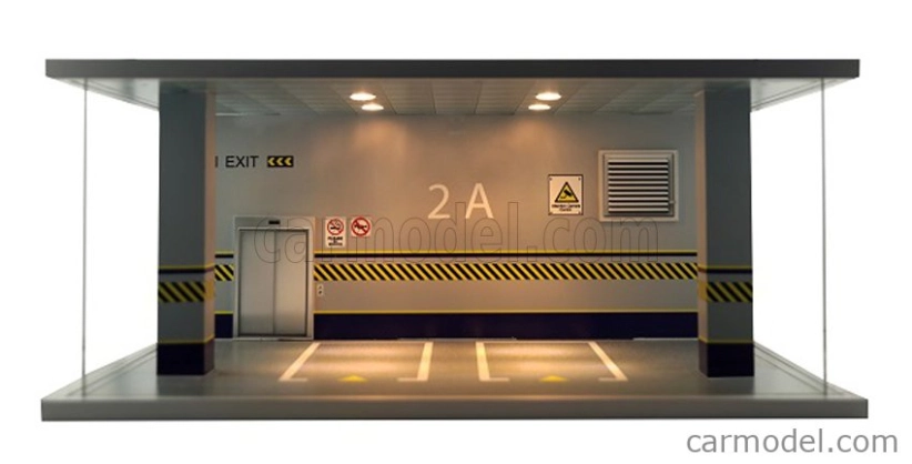 Atlantic Vetrina display box Diorama Parcheggio - Parking - Cars Not Included - Lungh.lenght Cm 68.5 X Largh.width Cm 43.0 X Alt.height Cm 30.0 1:18 Různé