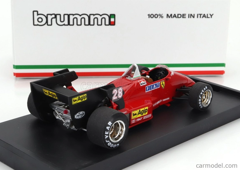 Brumm Ferrari F1 126c4 N 28 Belgium Gp 1984 Rene Arnoux 1:43 Červená čierna