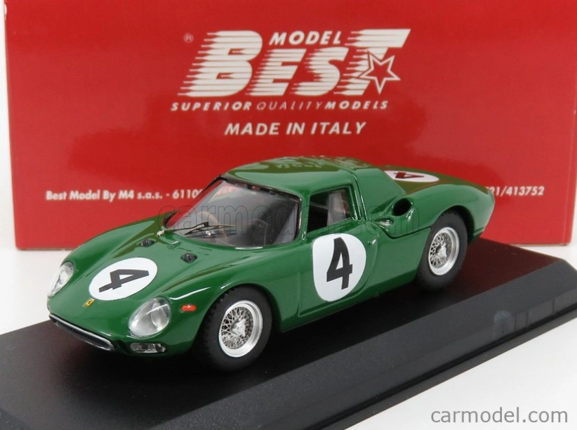 Najlepší model Ferrari 250lm N 4 2nd International Tourist Trophy 1964 D.piper 1:43 Green