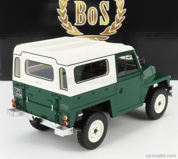 Bos-models Land rover Land 90 Ii Series Lightweight Soft-top Closed 1973 1:18 Green White