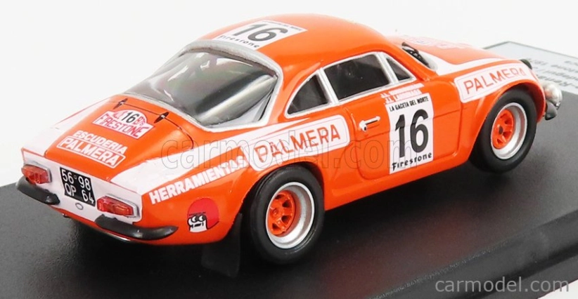 Trofeu Renault Alpine A110 N 16 Rally Firestone 1976 I.sunsundegui - J.larrinaga 1:43 Oranžová biela