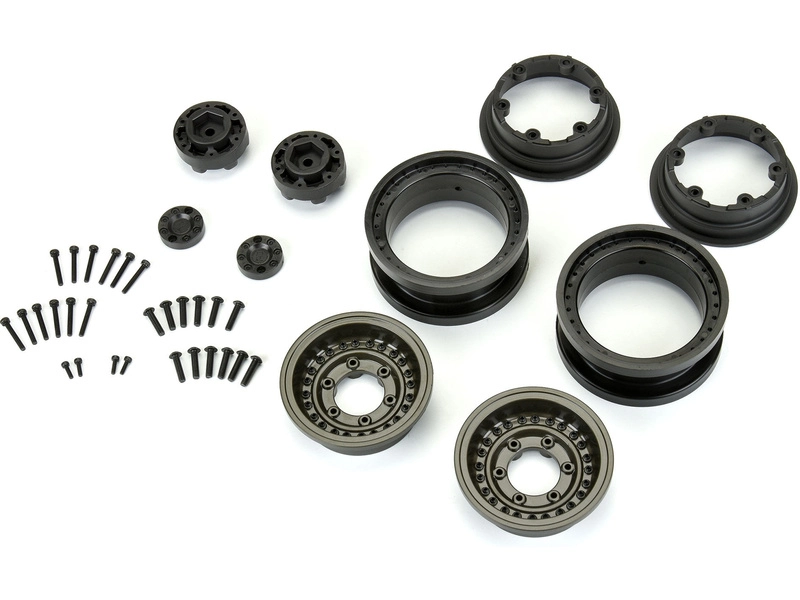 Pro-Line disk 2.9" Black Rhino Armory Gunmetal Aluminum Dual Offset (+5/+10): Axial SCX6