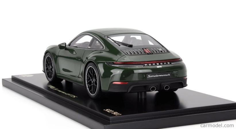 Spark-model Porsche 911 992-2 Carrera Gts Coupe Cuarenta Edition 2024 - Con Vetrina - With Showcase 1:18 Zelená