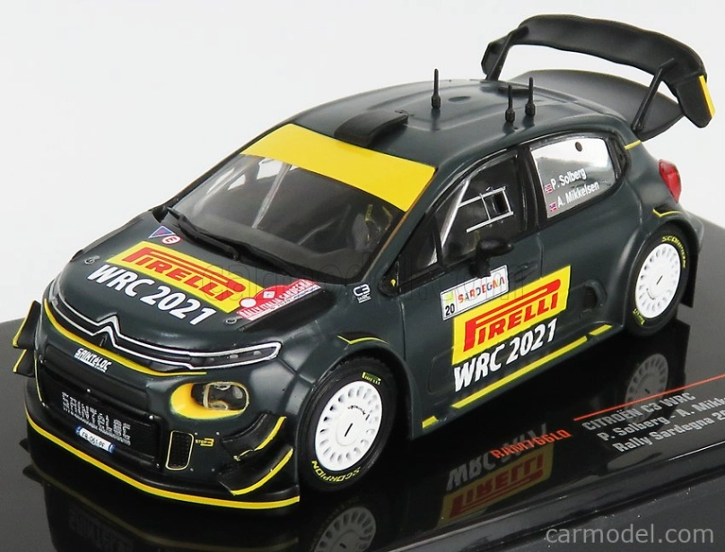 Ixo-models Citroen C3 Wrc N 20 Rally Sardegna Taliansko 2020 P.solberg - A.mikkelsen 1:43 Matt Black
