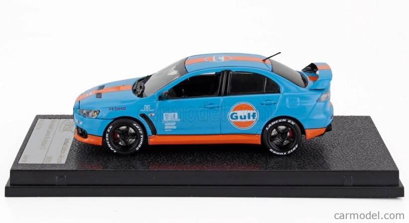 Vitesse Mitsubishi Lancer Evolution X Gulf Livery 2008 1:43 svetlo modrá oranžová