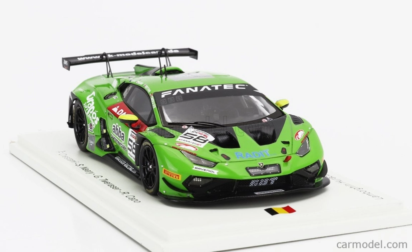 Spark-model Lamborghini Huracan Gt3 Evo 2 Team Grasser Racing 24h Spa 2023 F.crestani - S.neary - G.tweraser - R.capo 1:43 Green Black